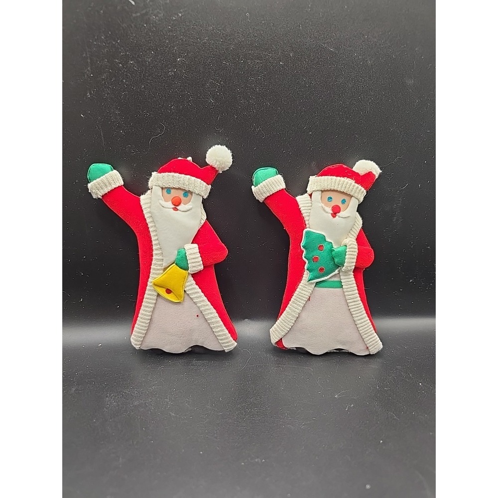Vintage Fabric Santa‎ Christmas Ornaments